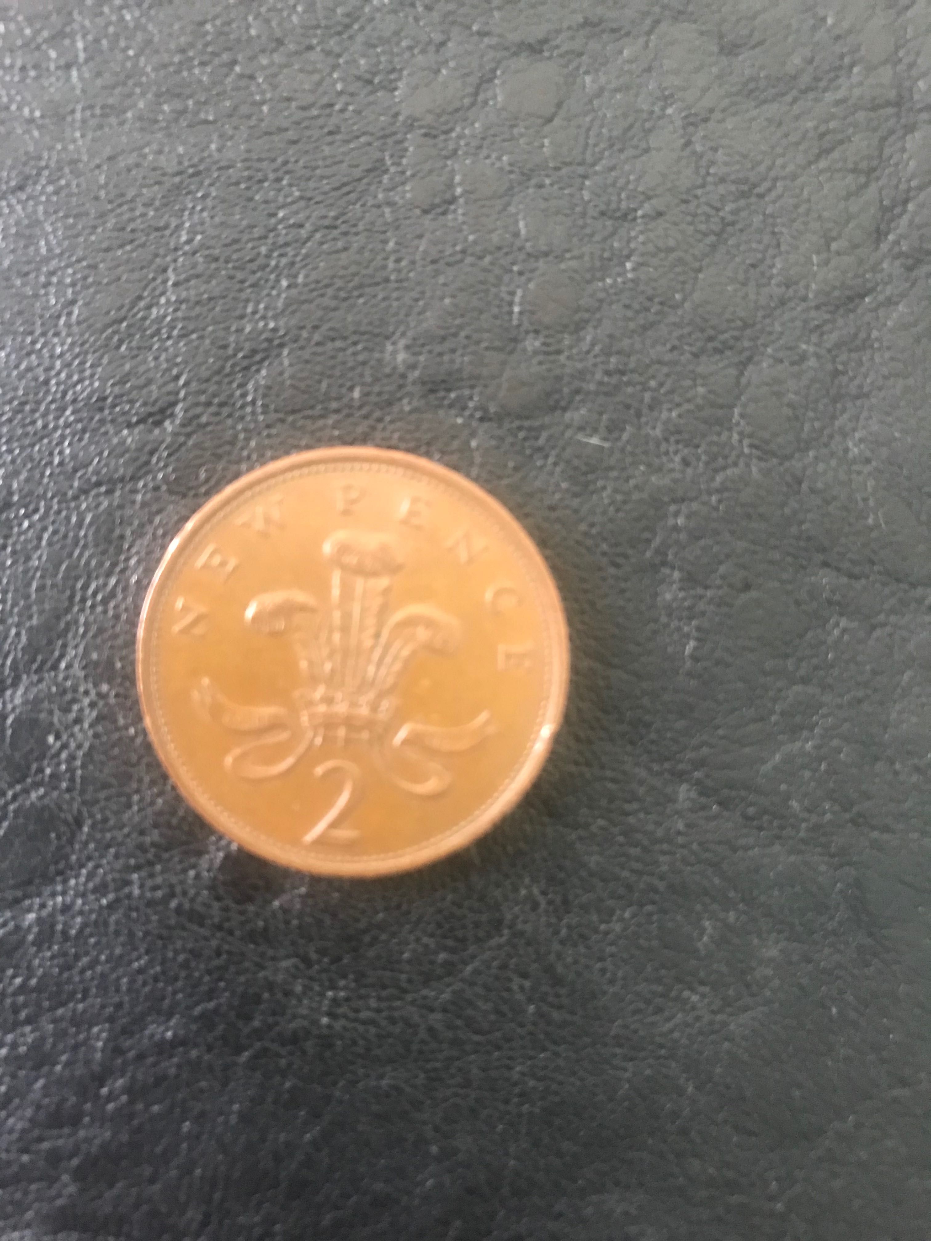 монета 2 пенса New Pence 1980 г.