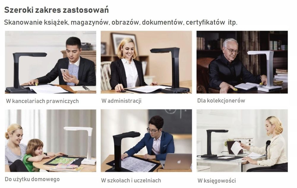 Profesjonalny skaner do książek, format A3, A4, Czur ET 18 Pro z WiFi