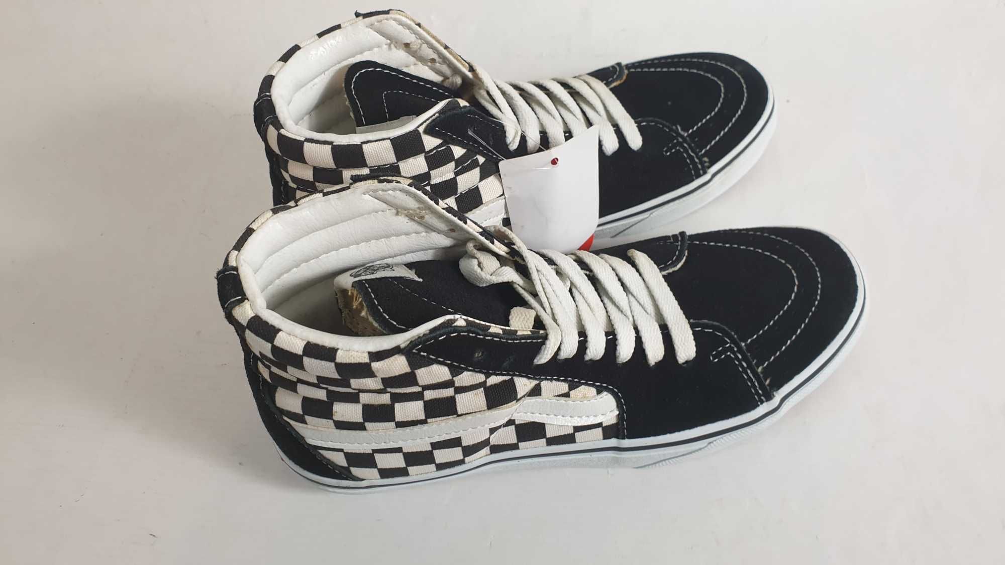 Trampki Męskie Damskie Unisex Wysokie Vans W Kratkę V38CL SK8-HI DX 38