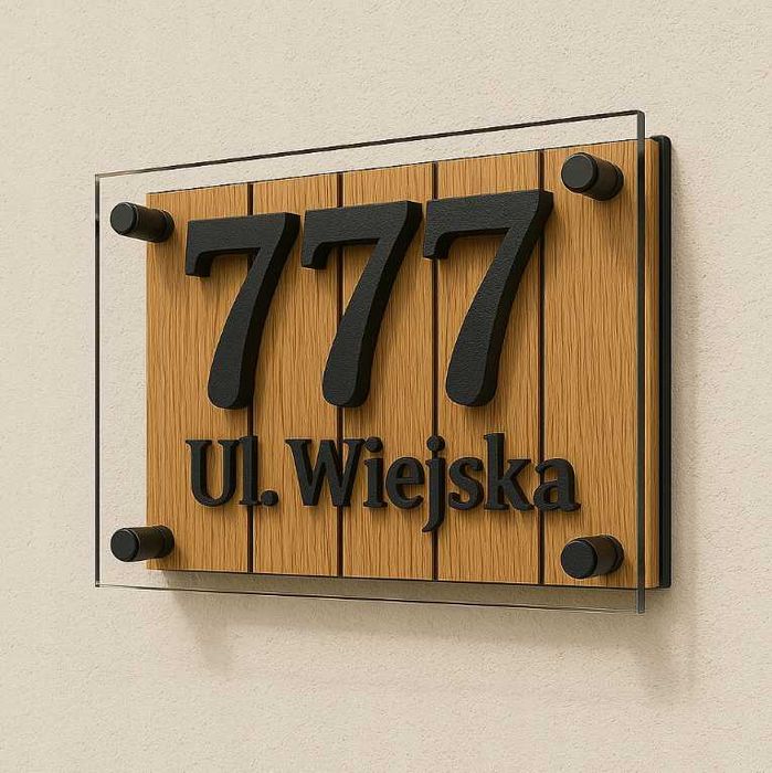 Tabliczka Adresowa Na Dom Adres Personalizowana Ulica numer 29x59cm