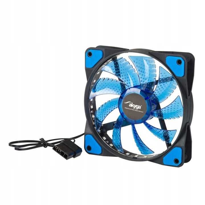 Wentylator systemowy Akyga AW-12E-BL 120mm 33 Led