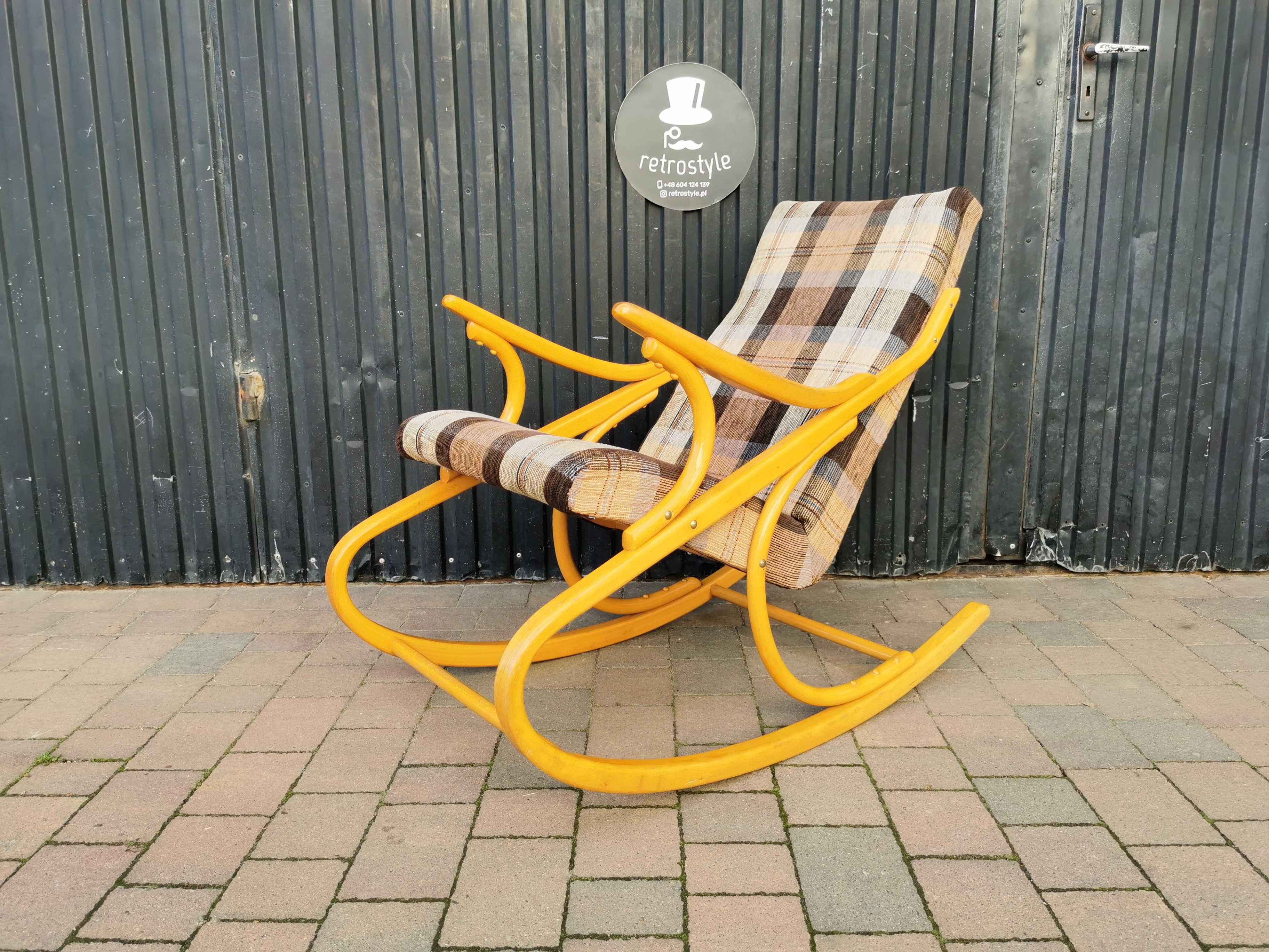Fotel bujany TON (Thonet), Czechosłowacja '60 Design, RETRO