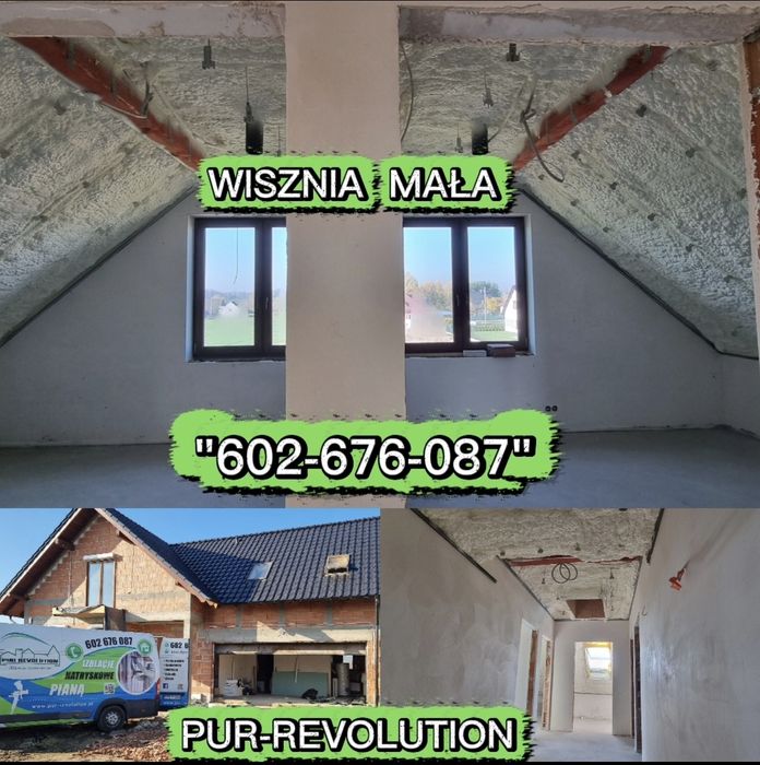 Izolacja pianą dachy stropy poddasza ocieplanie piana PUR