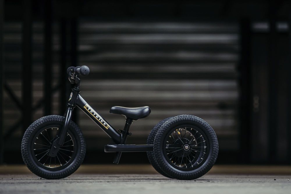 Pierwszy rowerek trójkołowy dziecięcy biegowy 2w1 czarny  Trybike,