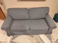IKEA Evertsberg szara sofa rozkładana  2 dwu osobowa