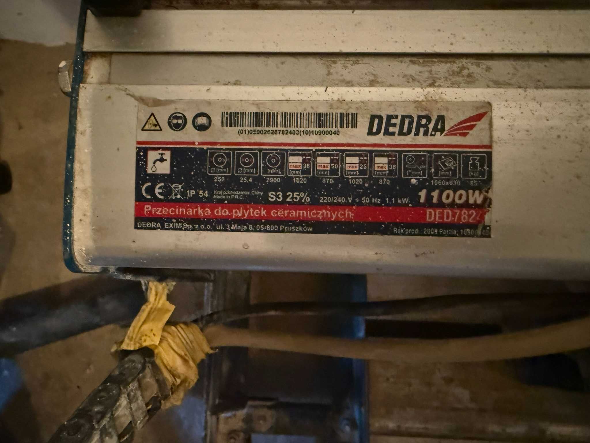 DEDRA Przecinarka do glazury 1100W DED7824 używana