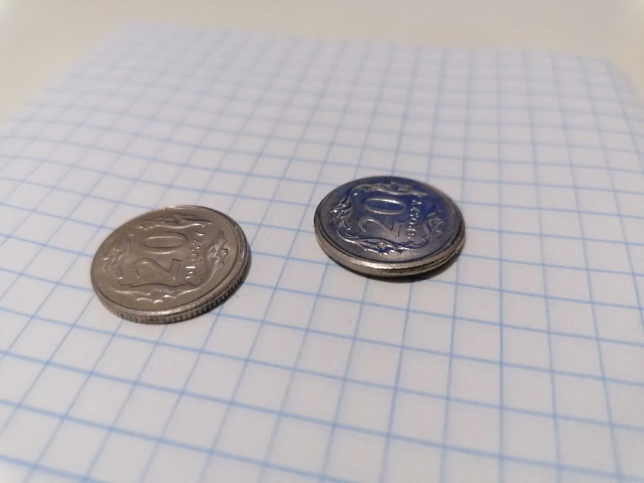 Moneta 20 groszy 2009r i 2012r destrukt