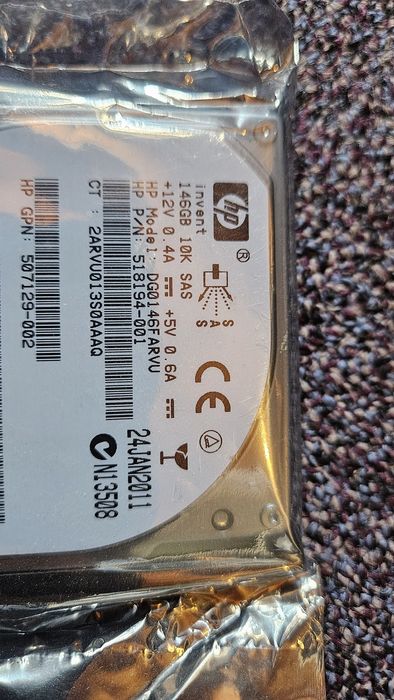 Dysk SAS HP 10k 146GB do Raid z kieszenią