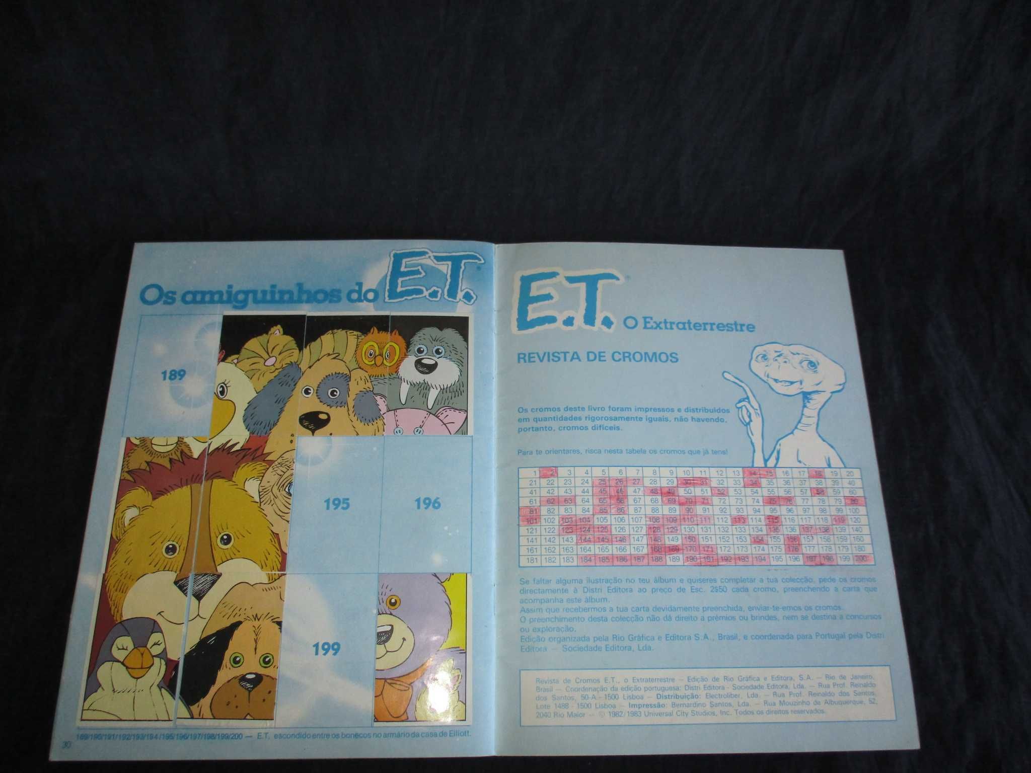 Caderneta E.T. O Extraterrestre Distri Editora 1982