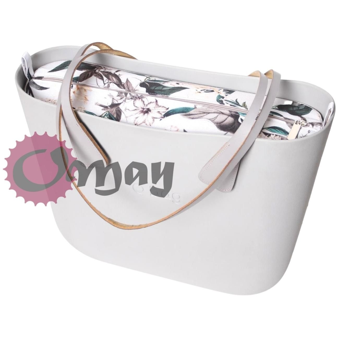 Organizer OBAG STANDARD konwalie jasny szary 2 kieszenie OMAY.PL