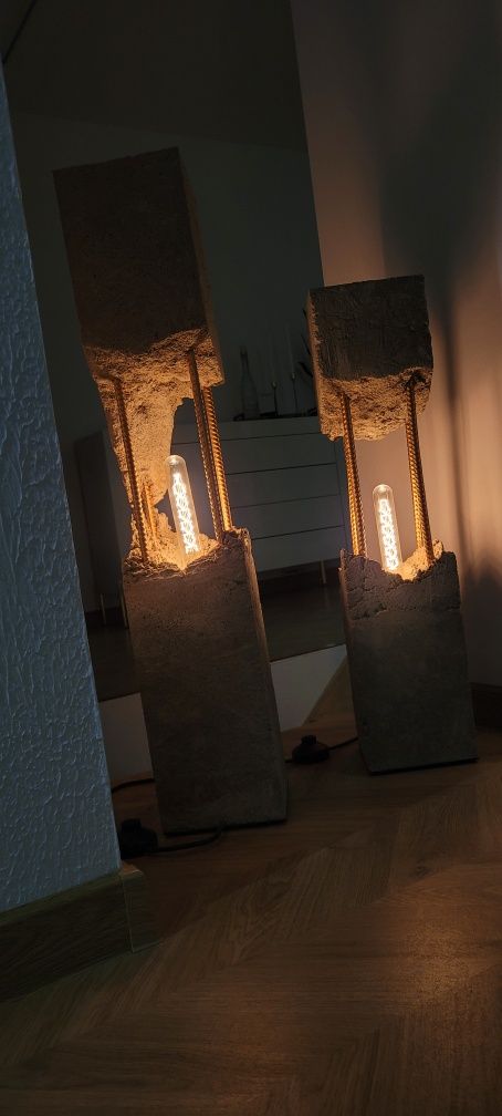 Lampy dekoracyjne z betonu.