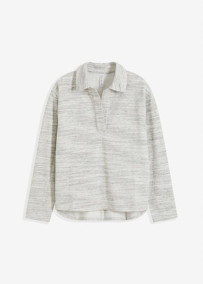 B.P.C szara sweterowa bluza z kołnierzykiem r.40/42