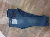 Spodnie ocieplane jeansy coccodrillo 128 za dwie pary