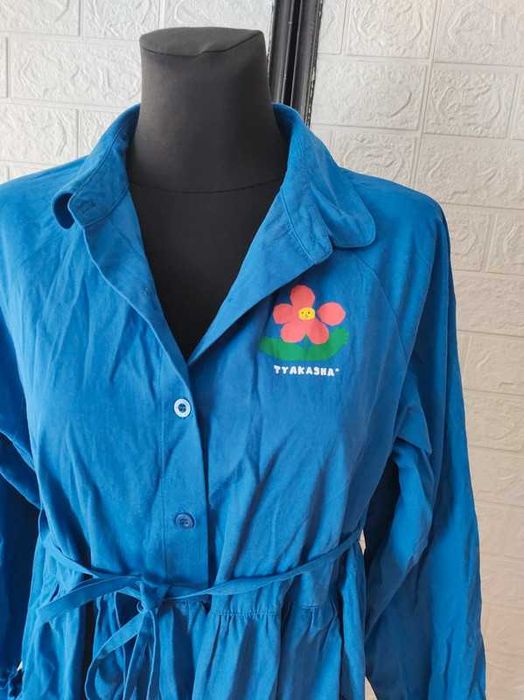 Sukienka piękna niebieska koktajlowa  rozmiar L nowa cena 28 zł