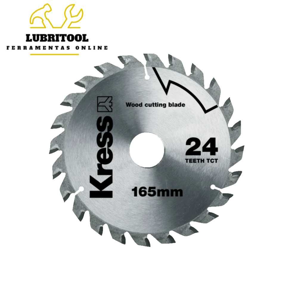 KRESS Disco de Corte Madeira 165x1,6x20mm 24 Dentes KA8208 | NOVOS