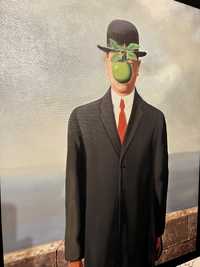 Картина Магрит портрет мужчина с яблоком холст  масло