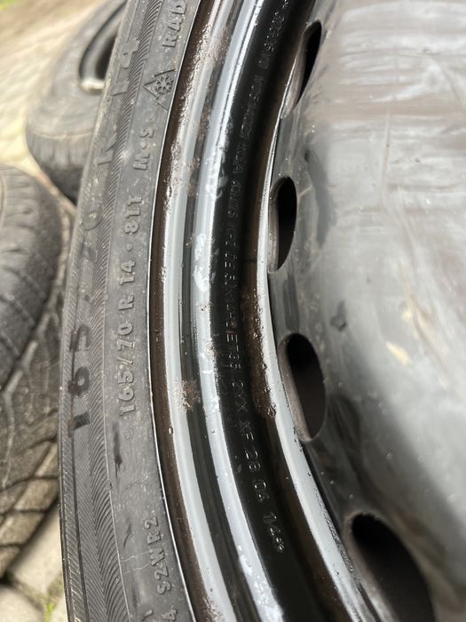 Диски жилізо з резиною Citigo Škoda R14 5j ET35 165/70/14 KBA43815