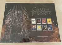 Folha de colecionador Game of Thrones com 8 selos ediçāo