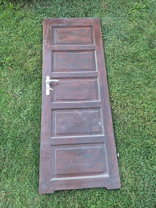 Drzwi wewnętrzne drewniane – 5 sztuk (pełne i przeszklone)