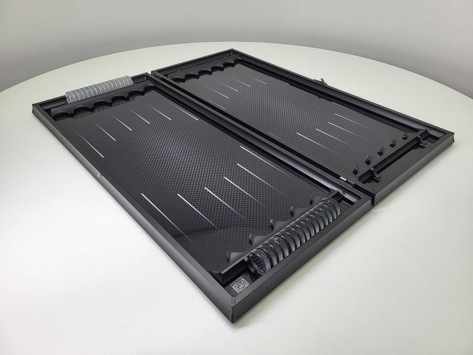 Нарды из Поликарбоната с защитным слоем с дизайном под имитацию карбон