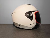 Nowy otwarty kask motocyklowy/rowerowy - LZR - biały połysk - rozm. L
