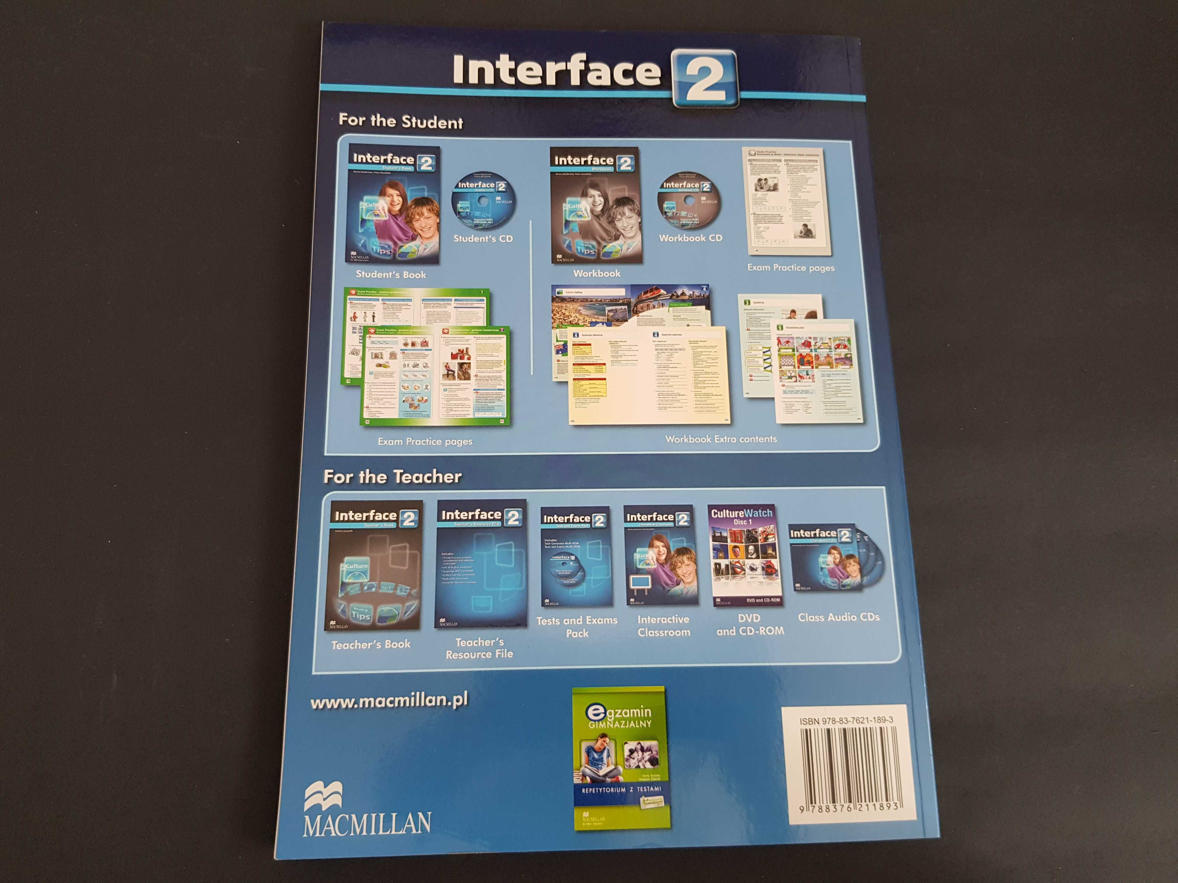Podręcznik nauka język angielski Interface 2 gimnazjum CD