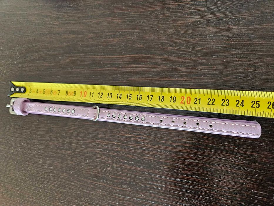 Obroża dla małego pieska chihuahua york z ozdobnymi kryształkami