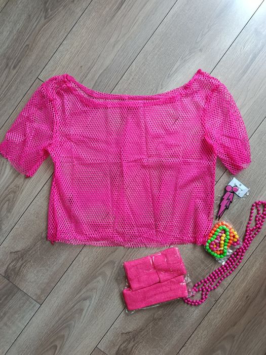 Przebranie lata 80, karnawał z zestaw z akcesoriami