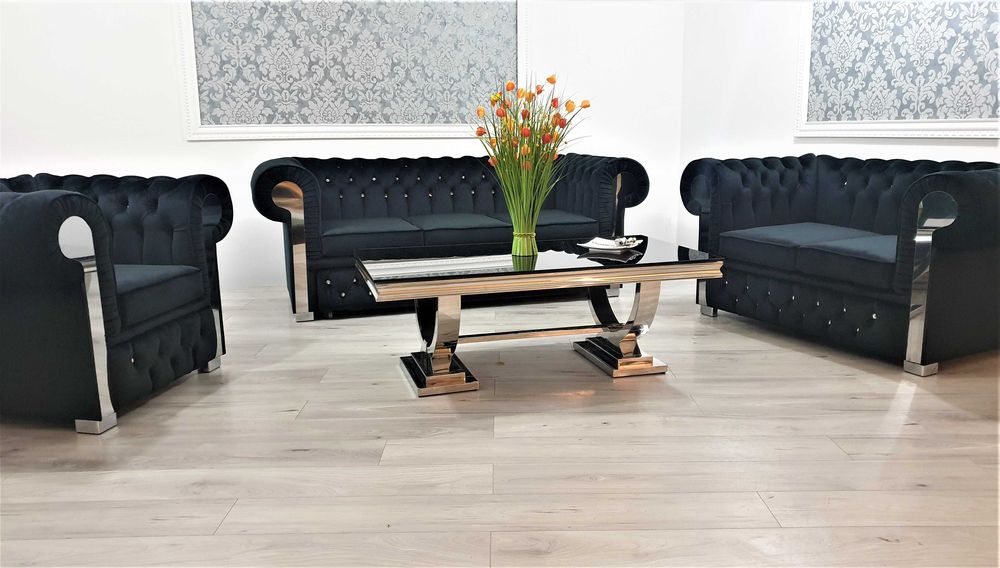Zestaw Chesterfield GLAMOUR 3+2+1 Rozkładany PRODUCENT
