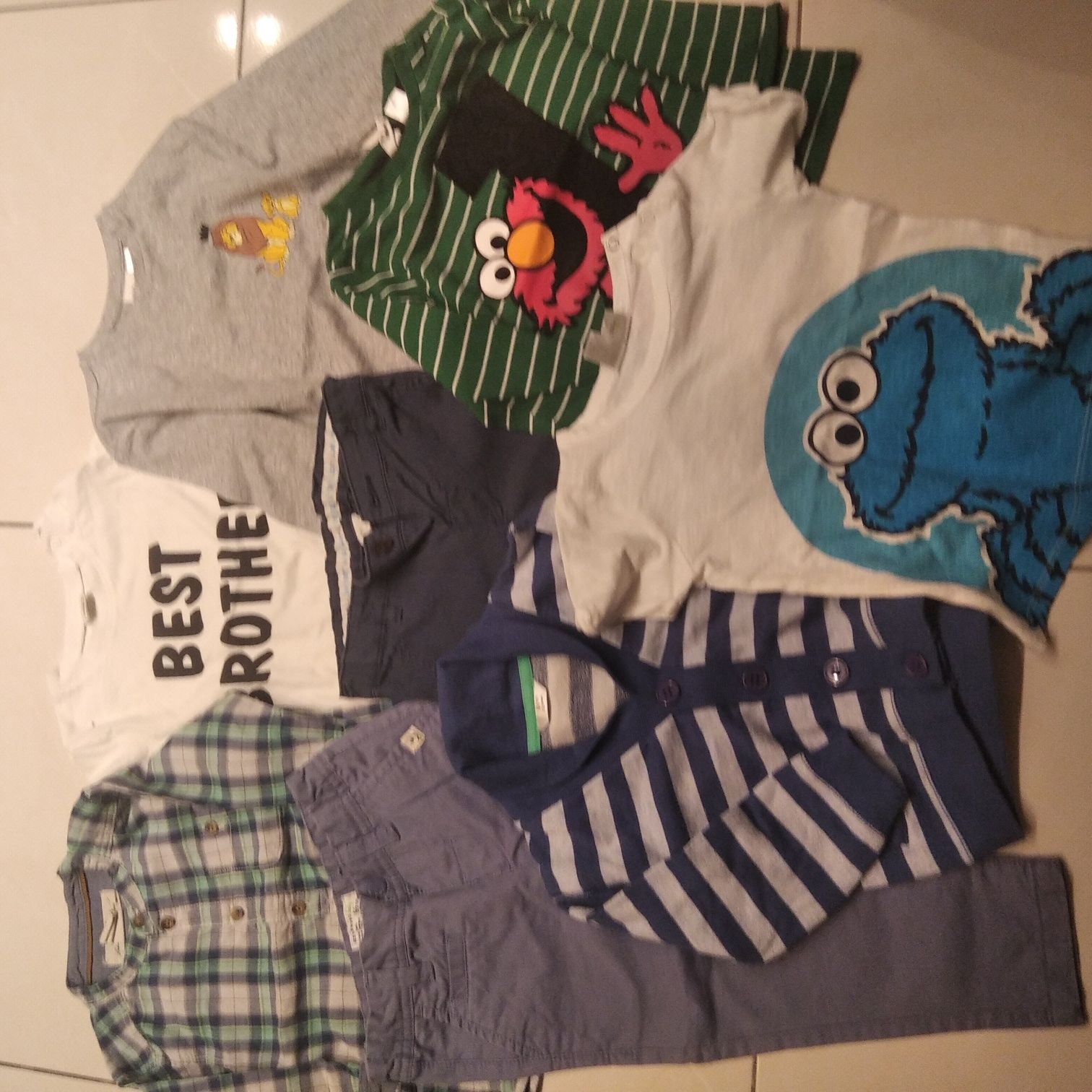 Komplet ciuchów chłopięcych m. in. H&m r. 86