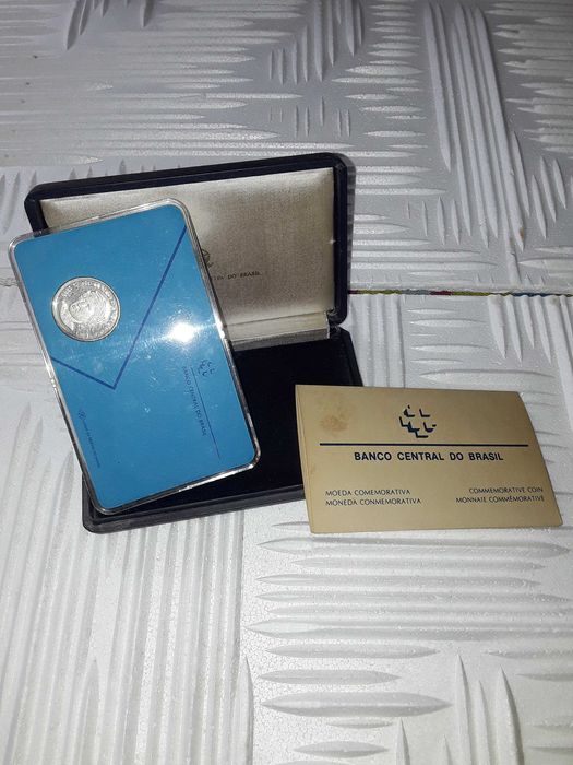 Brasil moeda 200 cruzados prata 999 proof