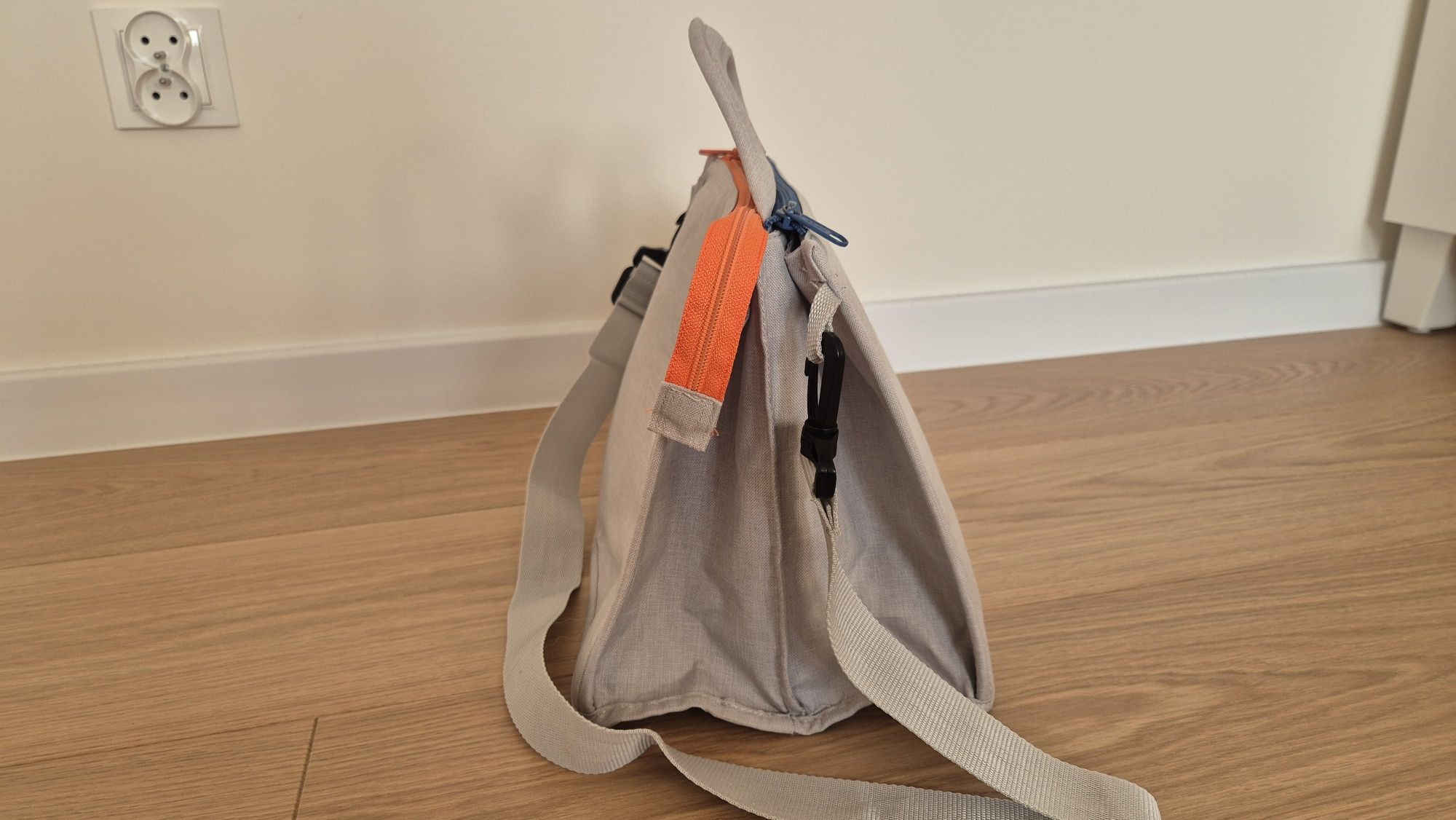 Torba organizer dla mamy i dziecka, szara_Domland IKEA_30x24x25 cm