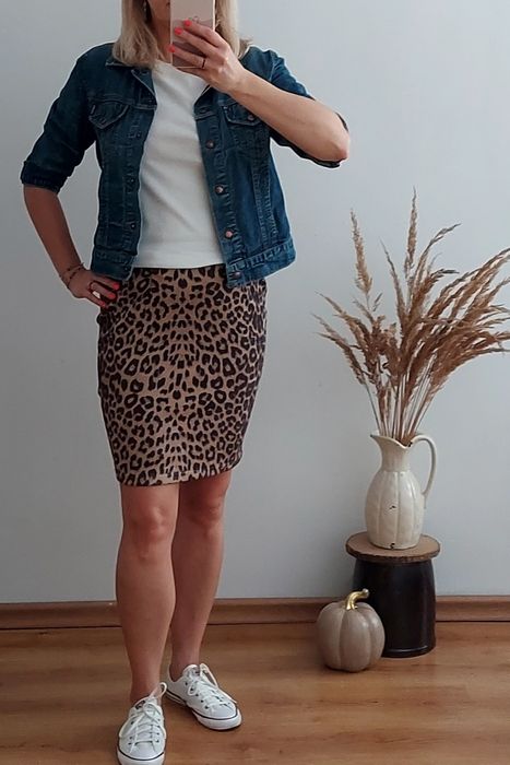 Spódnica w panterkę Drôle de Copine Paris rozm. S 36