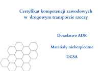 Użyczę certyfikat kompetencji zawodowych rzeczy i DORADCA ADR cała PL