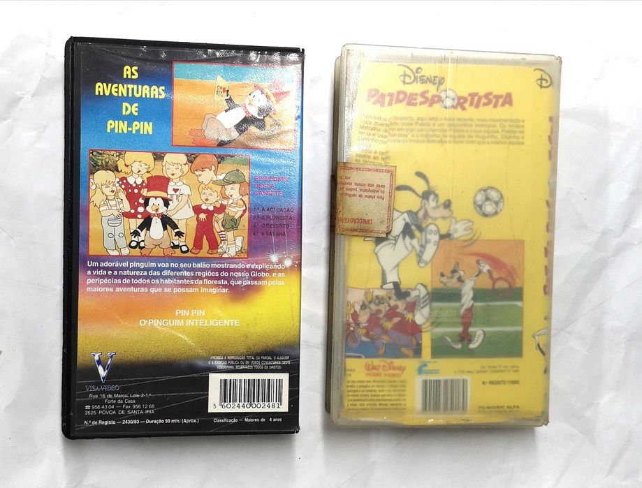 "As aventuras de Pin Pin" e "Pateta desportista" - VHs