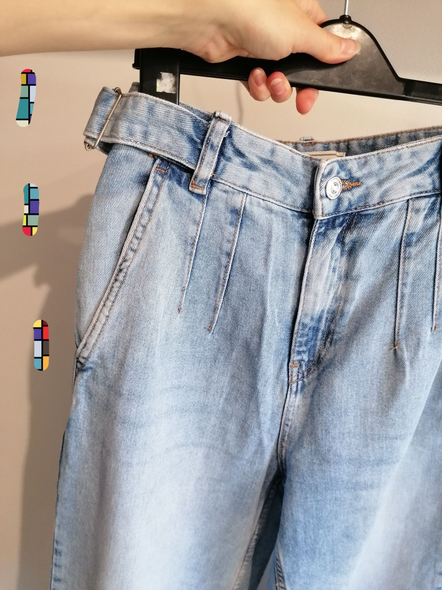 Spodnie jeans wysoki stan rozmiar xxs