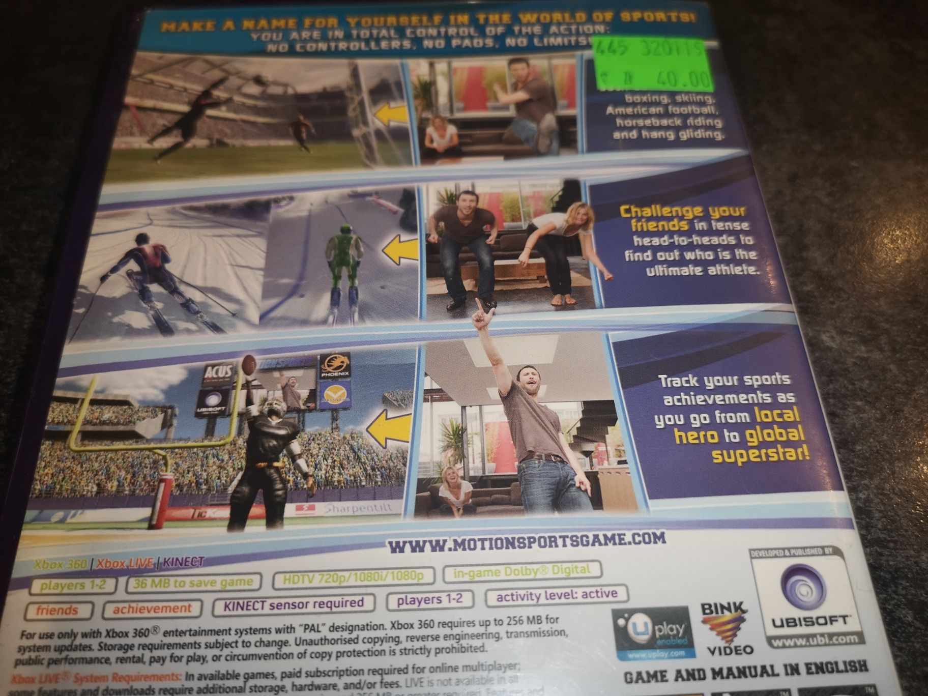 MotionSports XBOX 360 gra KINECT (możliwość wymiany) sklep Ursus