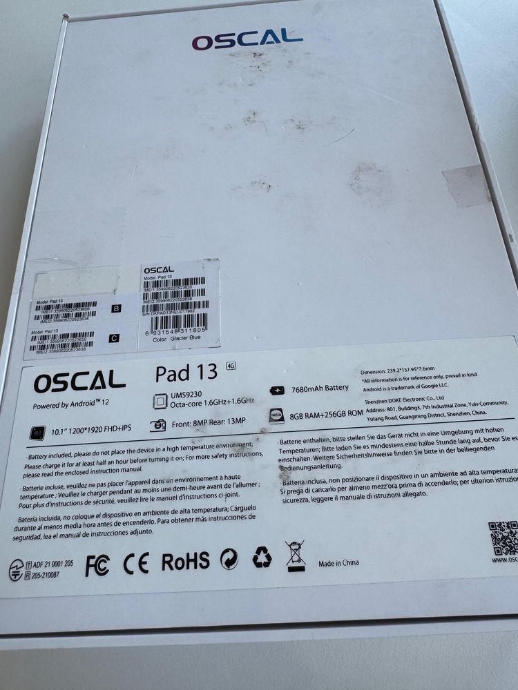 Планшет OSCAL Pad 13 8/256GB