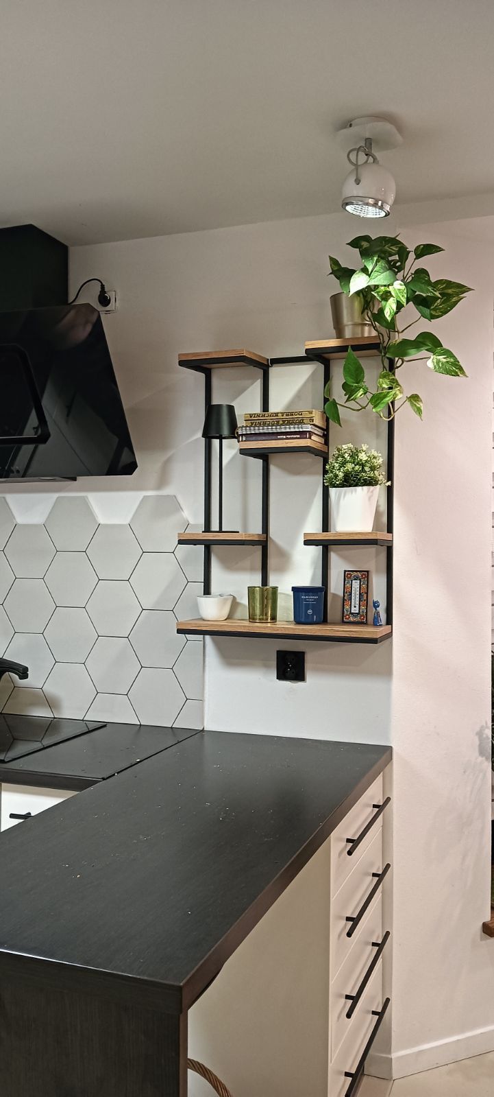 Kwietnik wiszący na ścianę,balkon,taras  6 podstawek loft industrial.