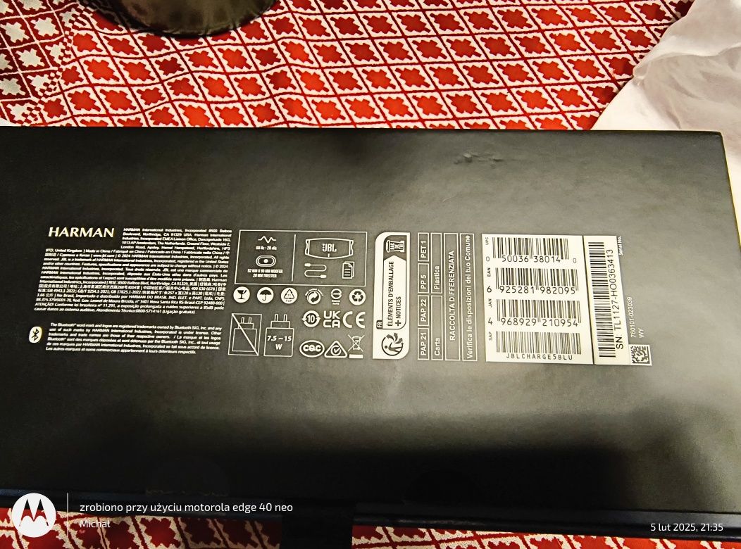JBL 5 charge nowy