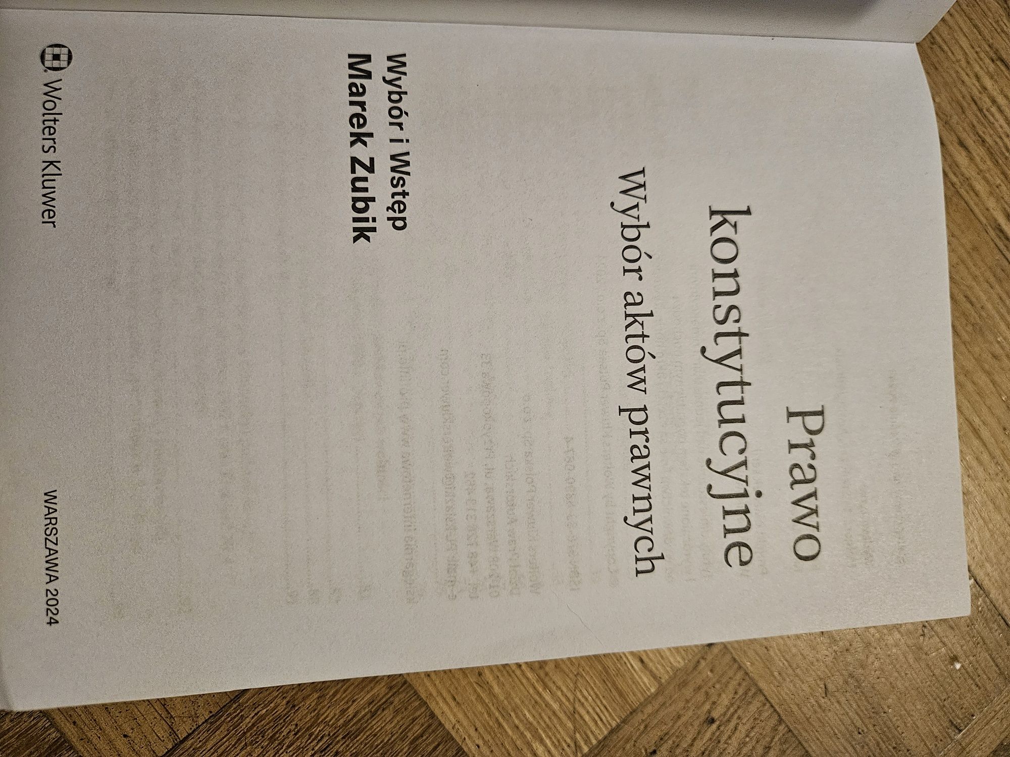 Prawo konstytucyjne, wybór aktów prawnych M.Zubik, 2024