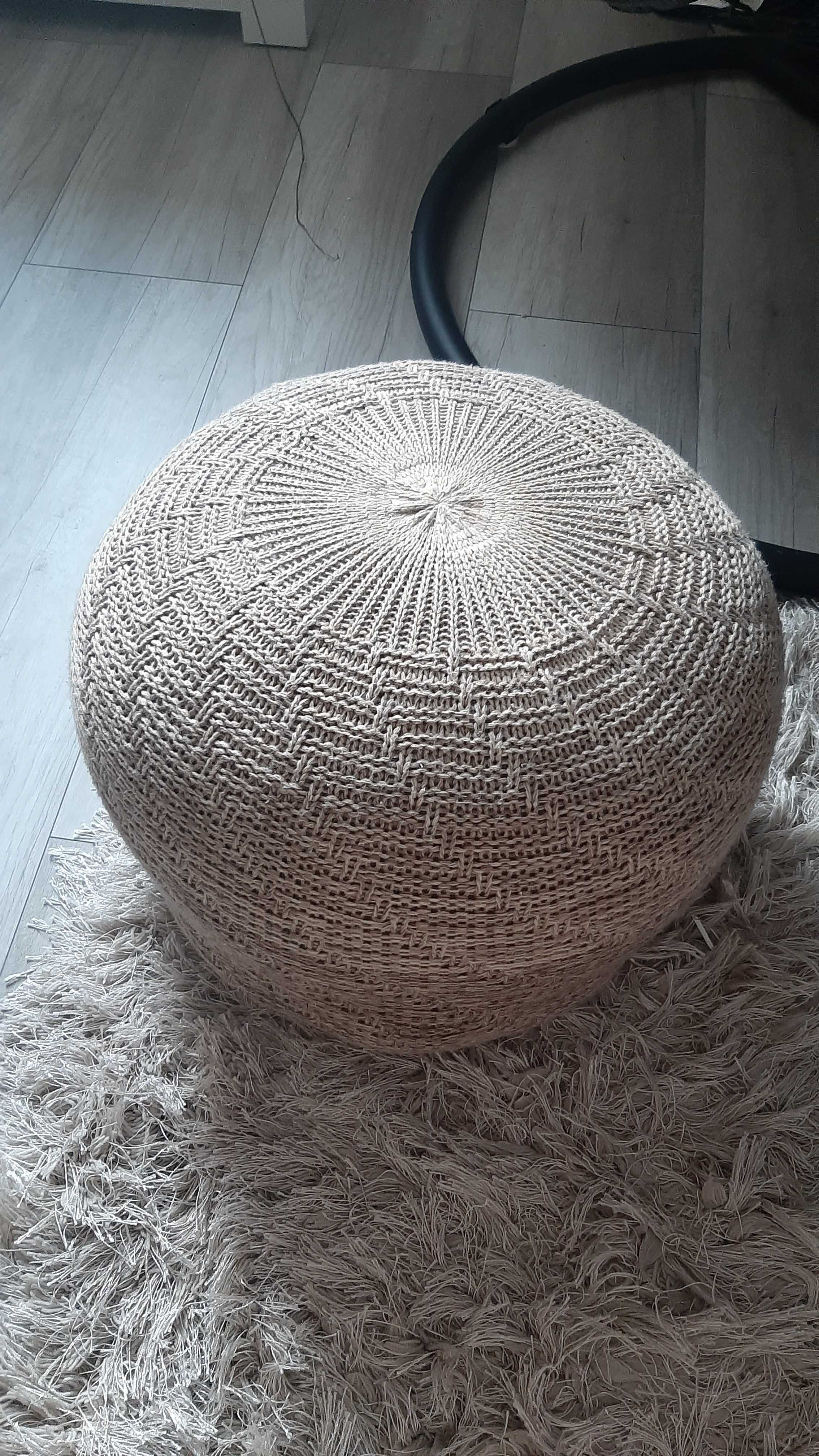 Pufa siedzisko ikea beżowe 45 cm okrągłe. Cena w ikea 199 pln