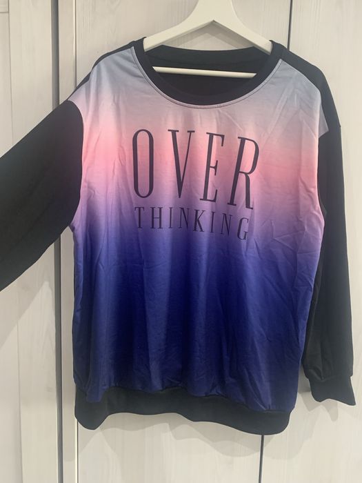 Bluza damska slogan z napisami rozmiar 46 ombre nowa