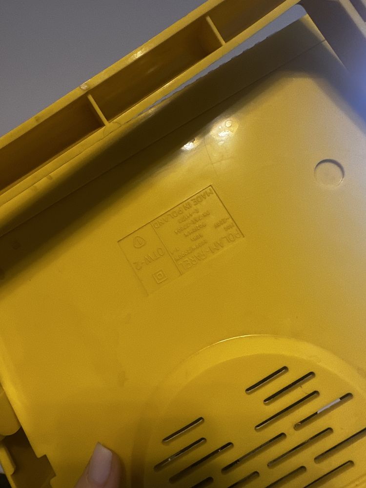 Farelka termowentylator prl żółta plastikowa sprawna