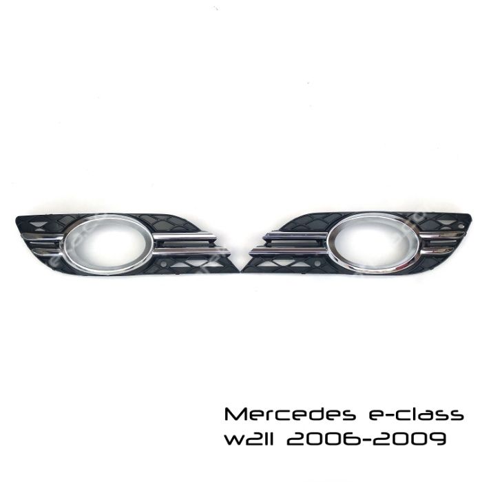 Хром накладка решетка туманки mercedes e-class w211 рестайлинг