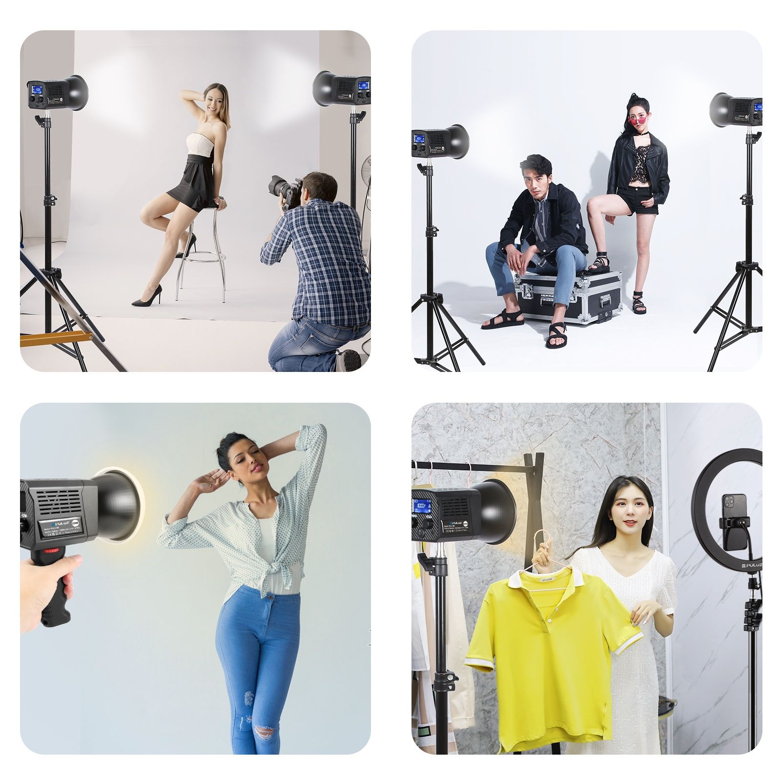 Foco de Luz 60w 13000lux fotografia bateria 10000mAh com difusor NOVO