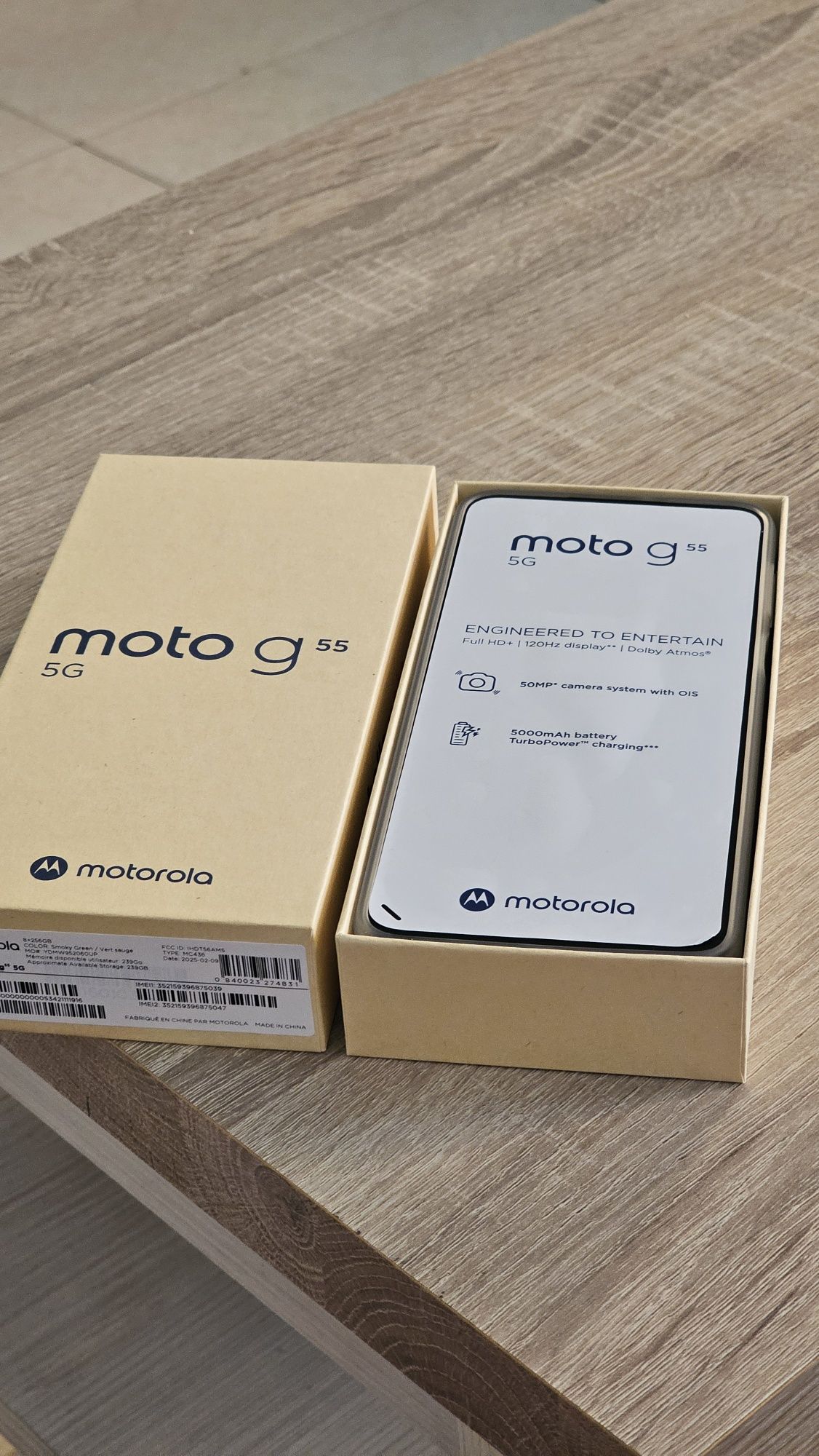 Motorola G55 5g, 8/256, зелено-оливковый, абсолютно новый