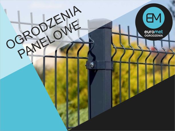 Ogrodzenie panelowe 4mm 123cm oc+ral słupek obejma Wysyłka Polska