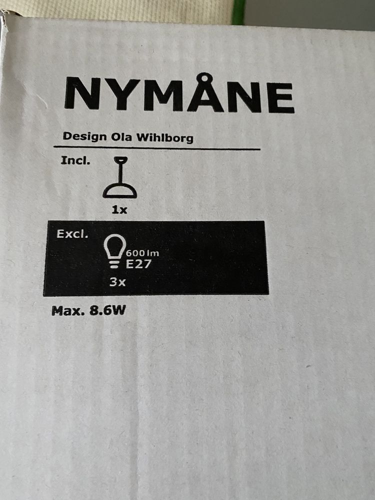 Candeeiro Ikea Nymane - Novo c/3 lampadas Led