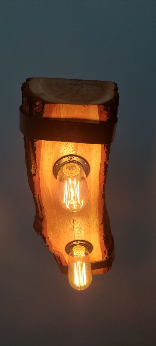 Lampa z belki dębowej żyrandol lampa sufitowa